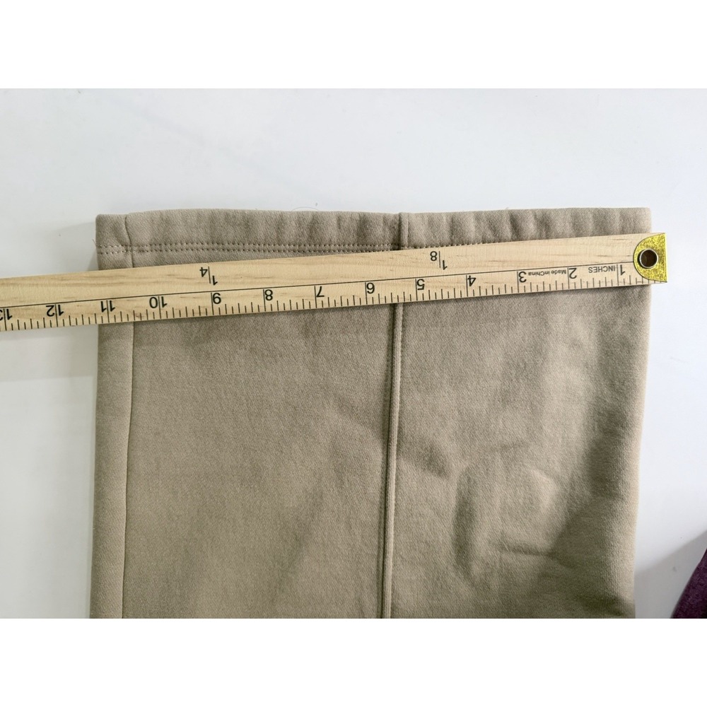 Zara Wide Leg Fleece Sweet Pants Womans M Neutral Soft Thick Lounge Minimalist - Picture 9 of 10